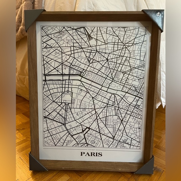 Paris City Map Frame - Picture 1 of 2